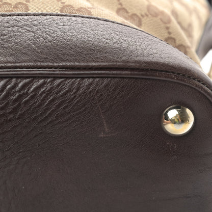 Gucci Monogram Medium Top Handle Bag Brown 10 of 14