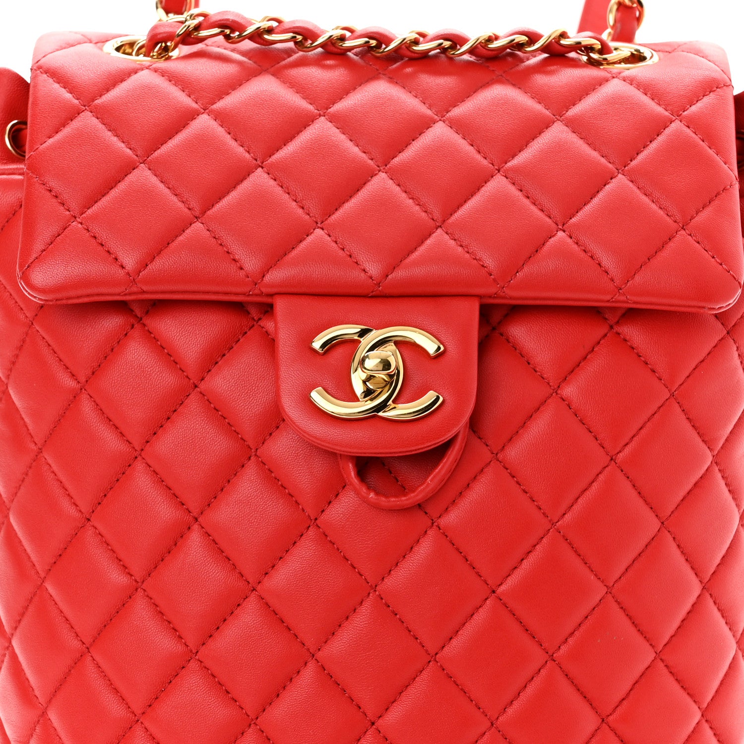 Chanel Calfskin Quilted Small Urban Spirit Backpack Red 8 of 11