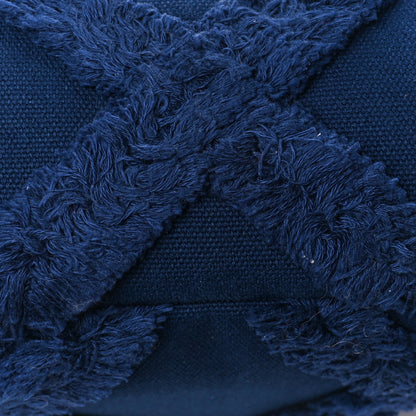 Chanel Cotton Canvas Quilted Medium Chanel 19 Flap Navy Blue 13 of 14