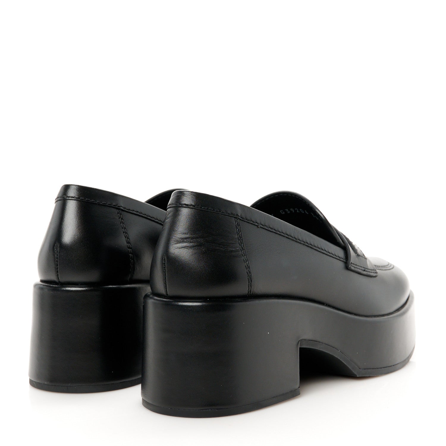 Chanel Calfskin CC Platform Loafers 36.5 Black 5 of 11