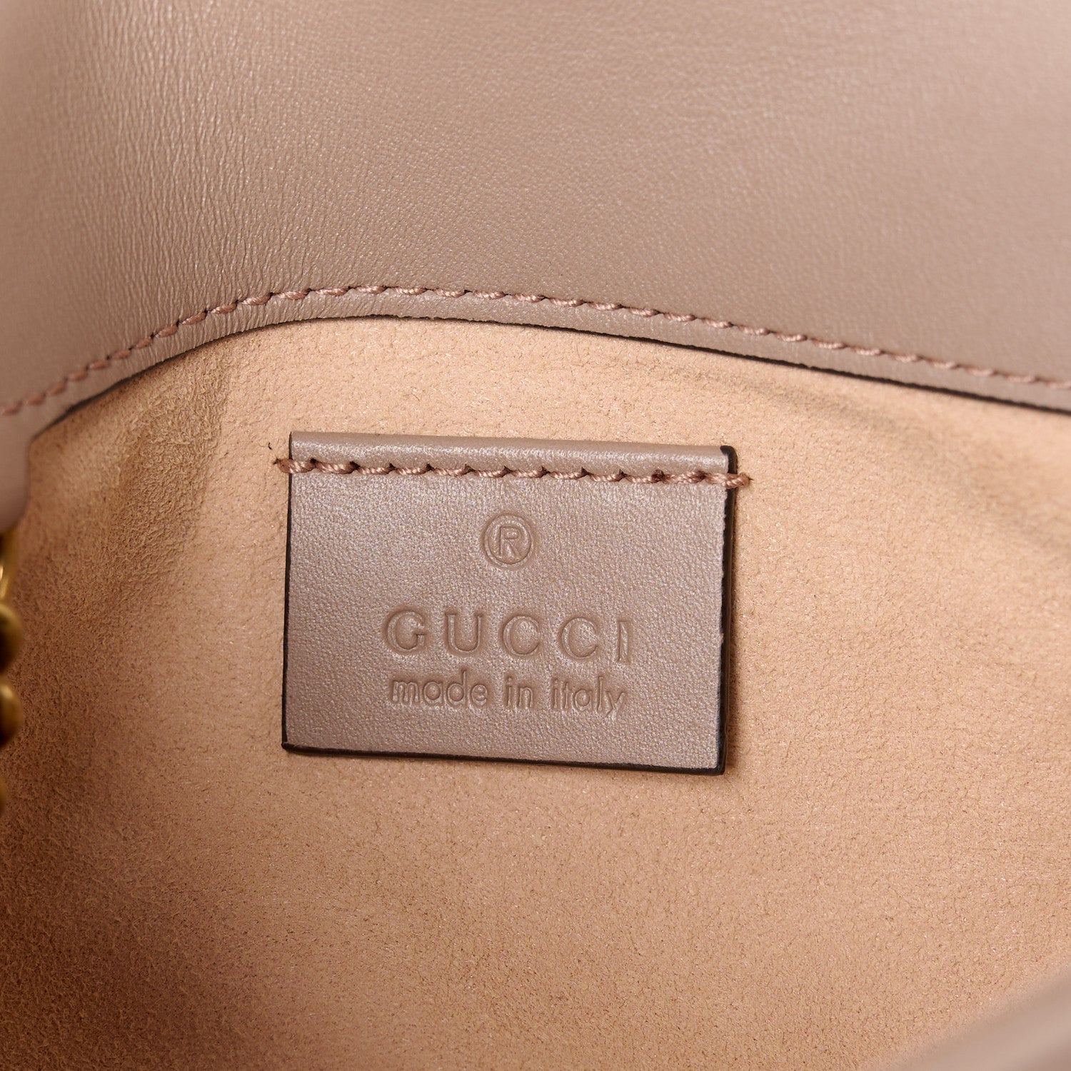 Gucci Calfskin Matelasse Heart GG Marmont 2.0 Coin Purse On A Chain Porcelain Rose 6 of 10