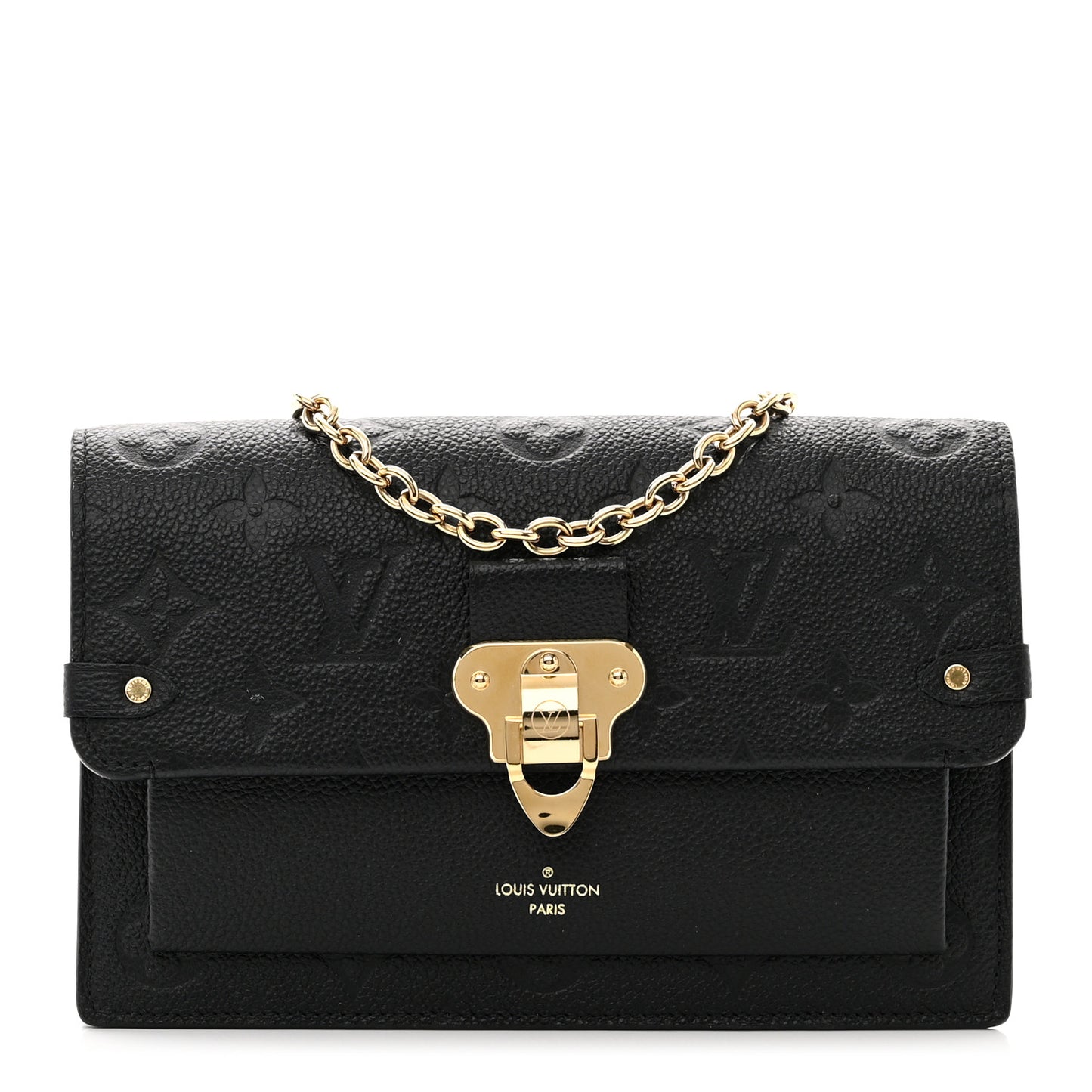 LOUIS VUITTON Empreinte Vavin Chain Wallet Black