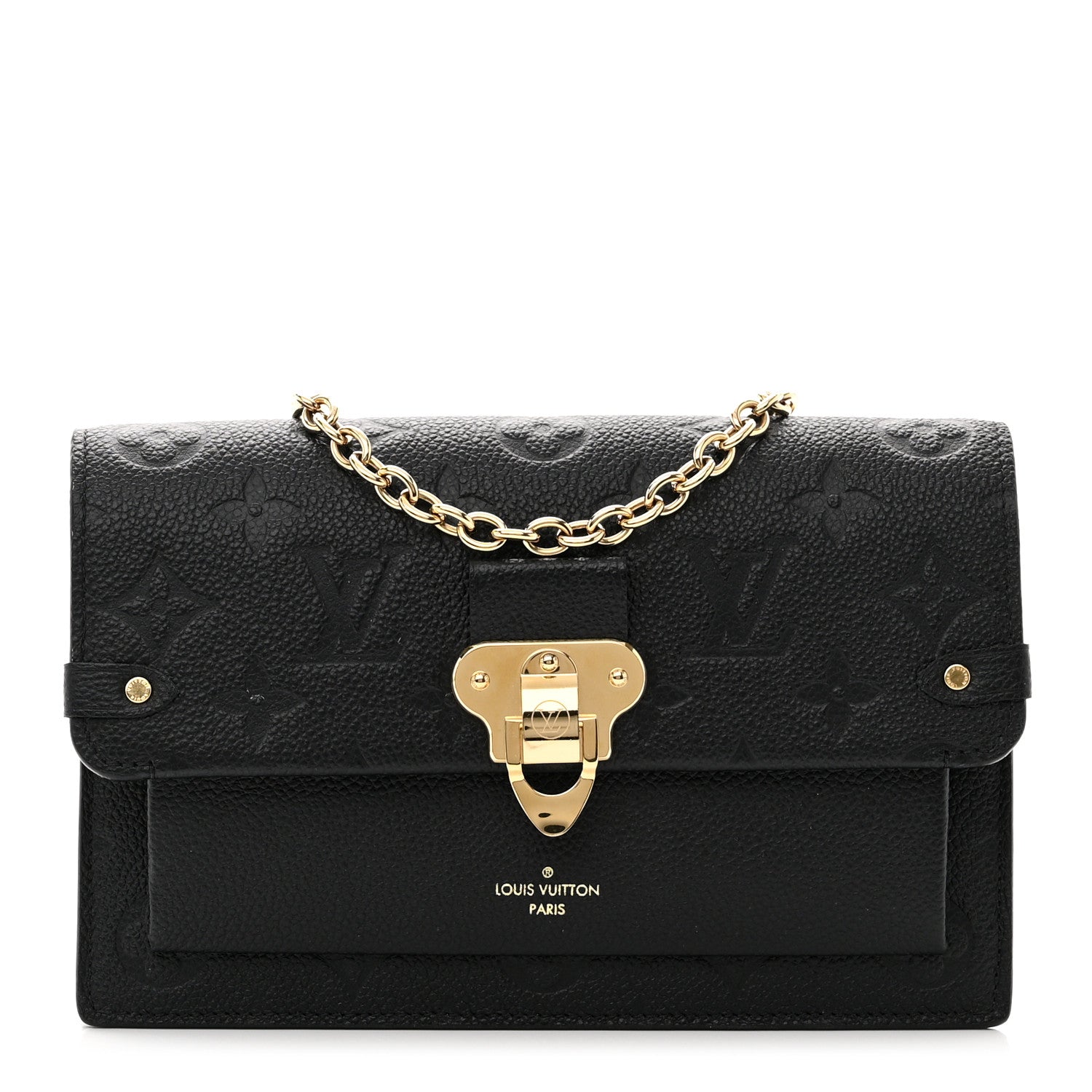 Louis Vuitton LOUIS VUITTON Empreinte Vavin Chain Wallet Black 1 of 9