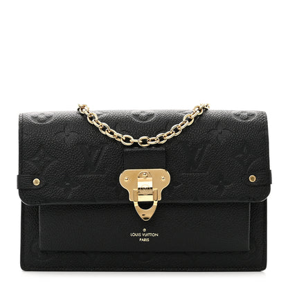 Louis Vuitton LOUIS VUITTON Empreinte Vavin Chain Wallet Black 1 of 9