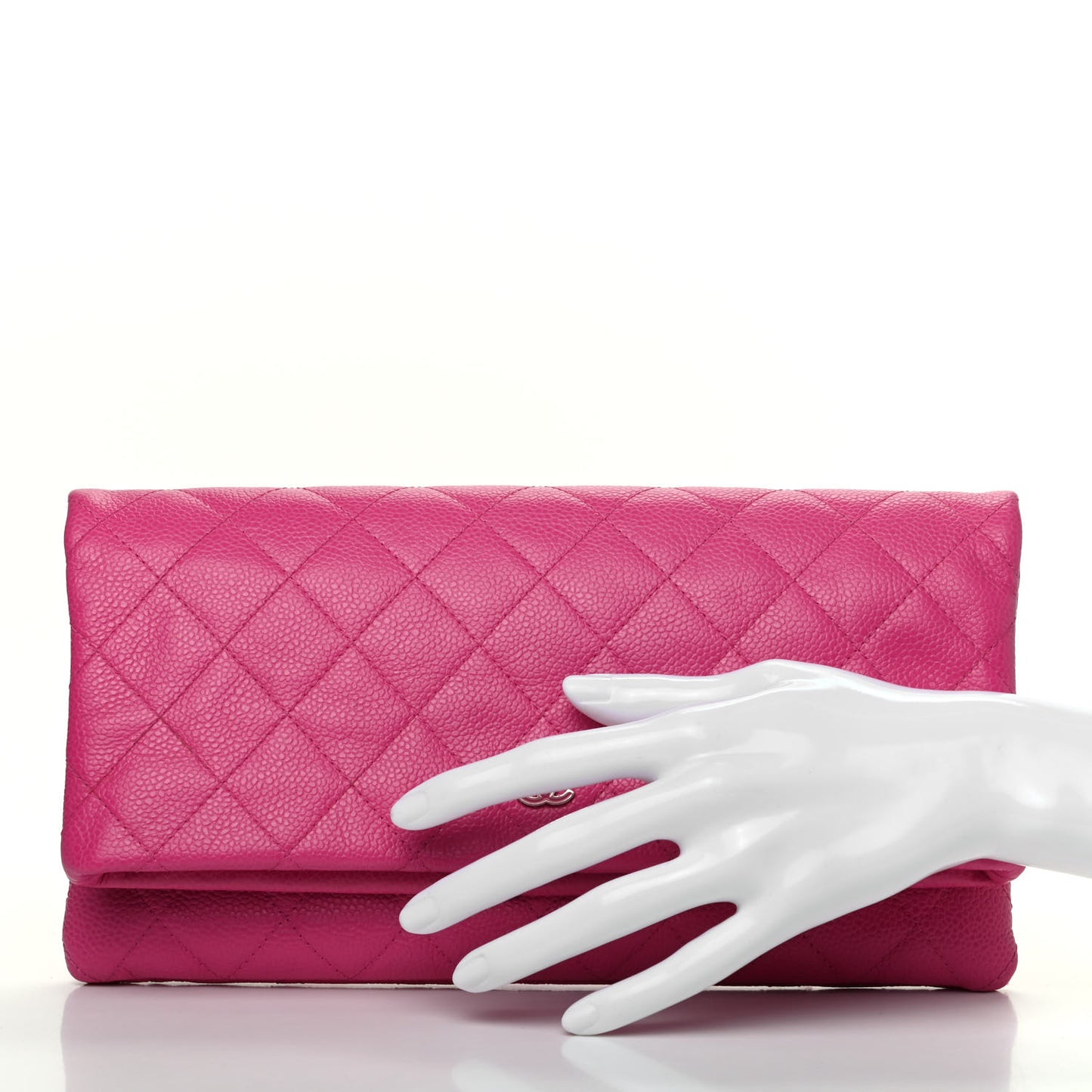 Caviar Quilted CC Beauty Clutch Pink