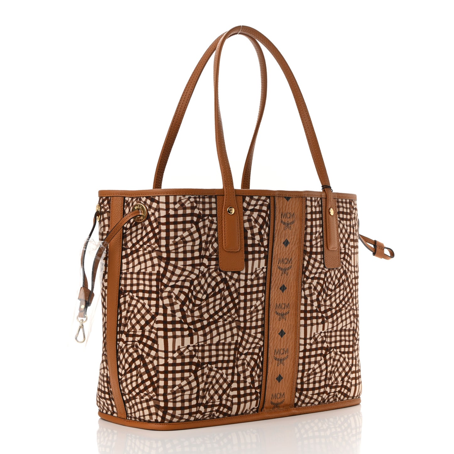 Calfskin Medium Liz Reversible Shopper Tote Cognac