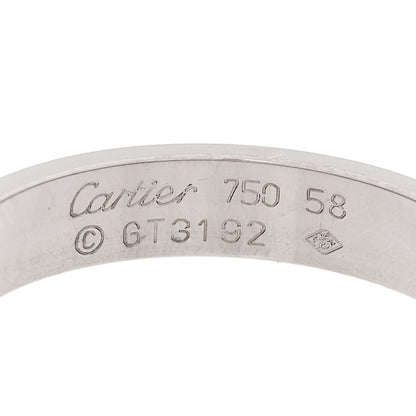 Cartier 18K White Gold 3.5mm LOVE Wedding Band Ring 58 8.5 4 of 4