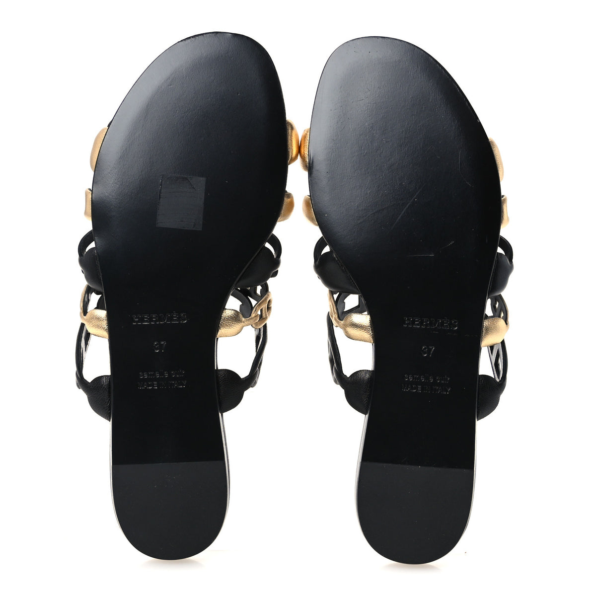 Nappa Thalassa Sandals 37 Black Doré