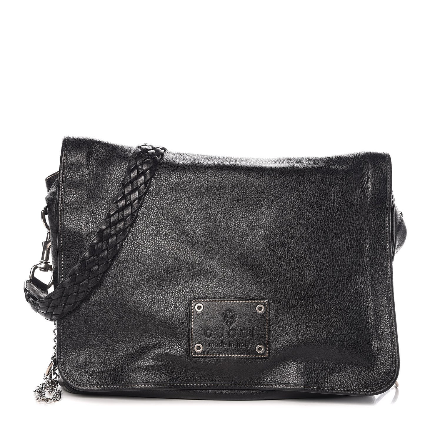 Calfskin Messenger Bag Black