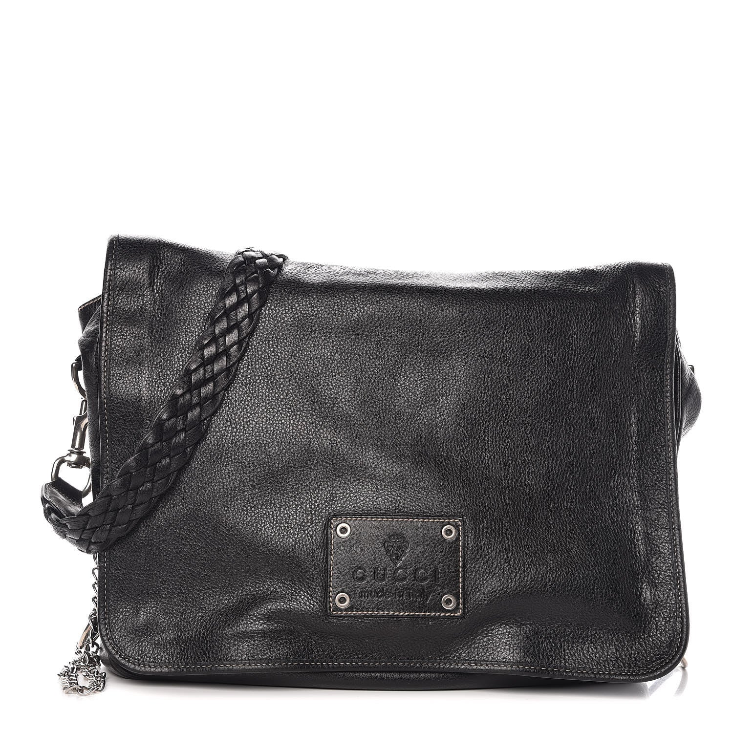 Gucci Calfskin Messenger Bag Black 1 of 10
