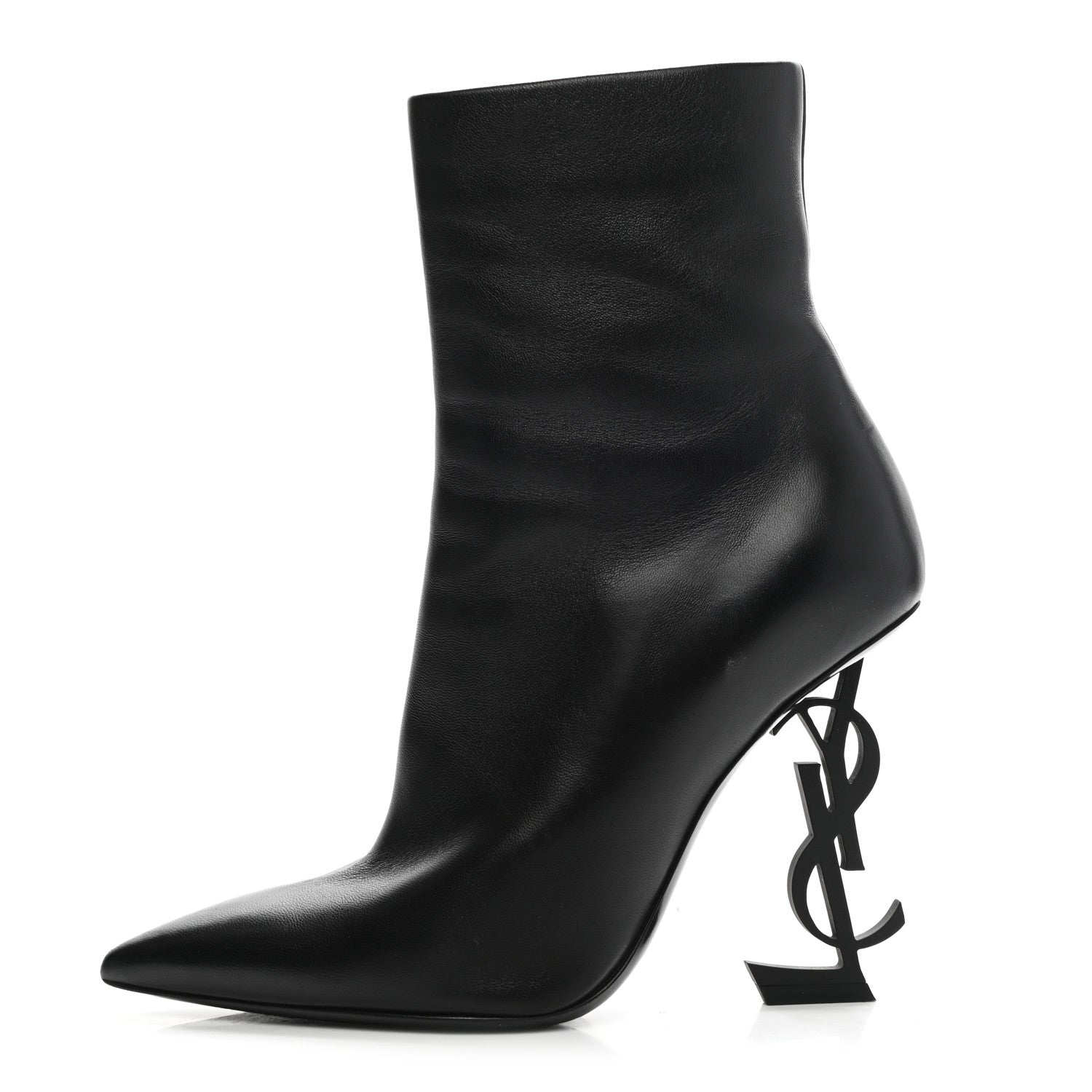 Saint Laurent Calfskin Opyum Ankle Boots 36 Black 1 of 12