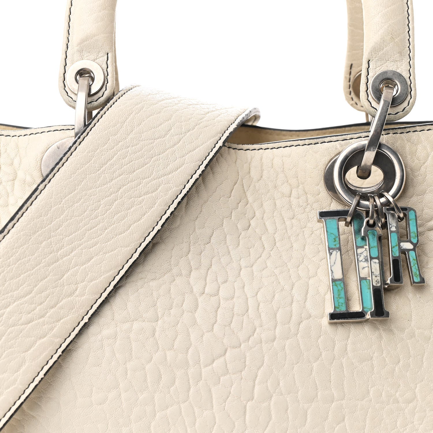 Christian Dior Canyon Grained Lambskin Large Lady Dior Off White 8 of 11