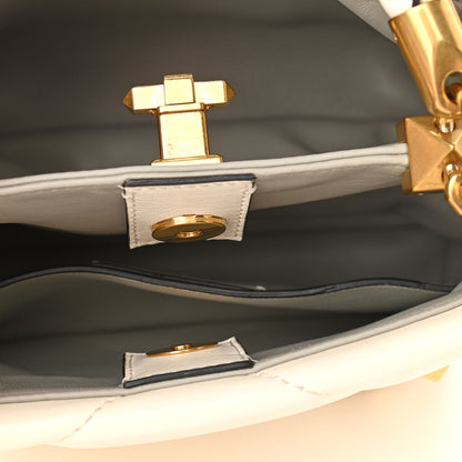 Valentino Garavani Nappa Small Roman Stud The Handle Bag Ivory 5 of 9
