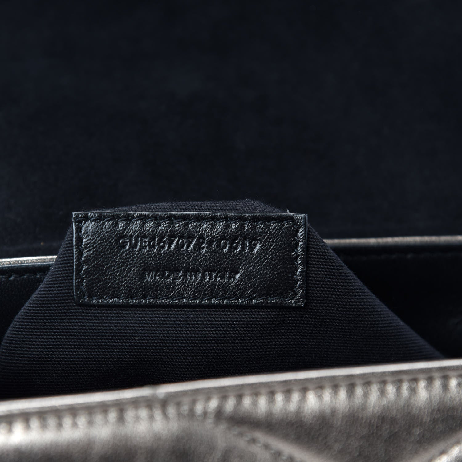 Saint Laurent Metallic Calfskin Y Quilted Monogram Toy Loulou Crossbody Bag Piombo 11 of 13