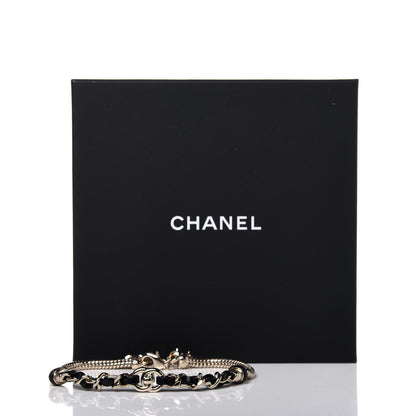 Chanel Metal Lambskin CC Turnlock Choker Necklace Black Gold 5 of 5