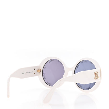 Chanel Acetate Logo Round Sunglasses 01949 White 4 of 8