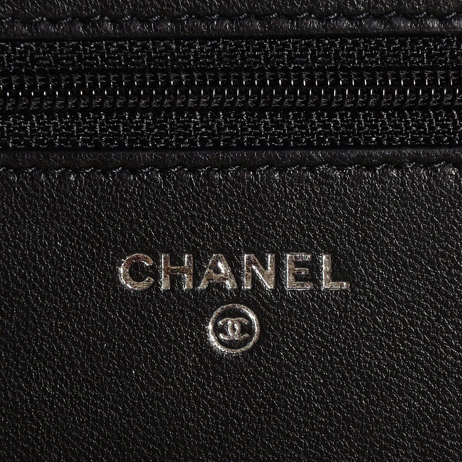 Chanel Lambskin Camellia Wallet on Chain WOC Black 6 of 8