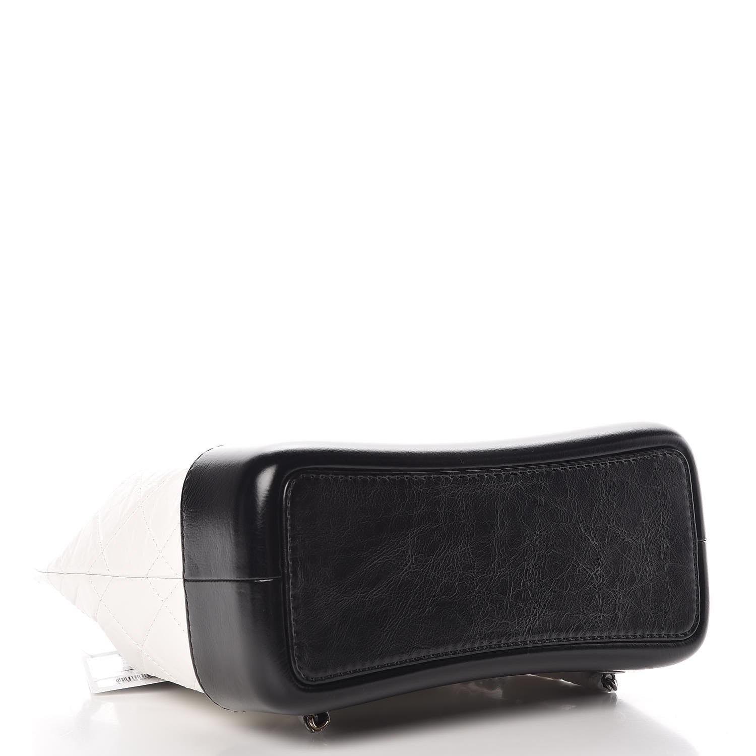 Chanel Aged Calfskin Quilted Small Gabrielle Backpack Black White 4 of 8