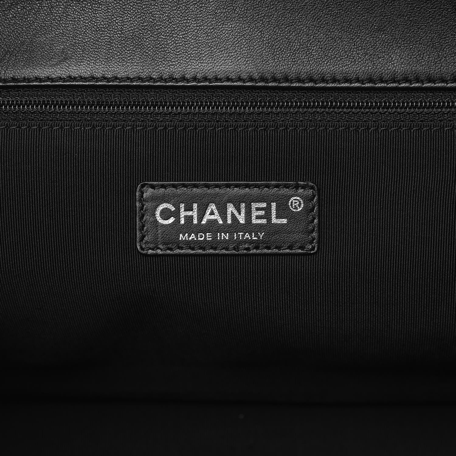 Chanel Vinyl Quilted Mademoiselle Accordion Flap Black 6 of 21