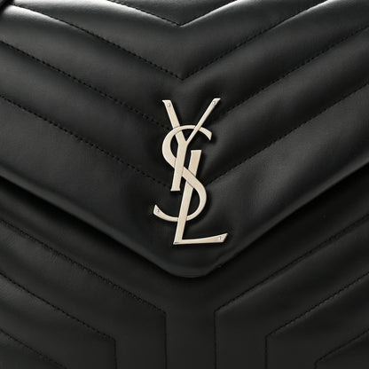 Saint Laurent Calfskin Y Quilted Monogram Medium Loulou Chain Satchel Black 9 of 11