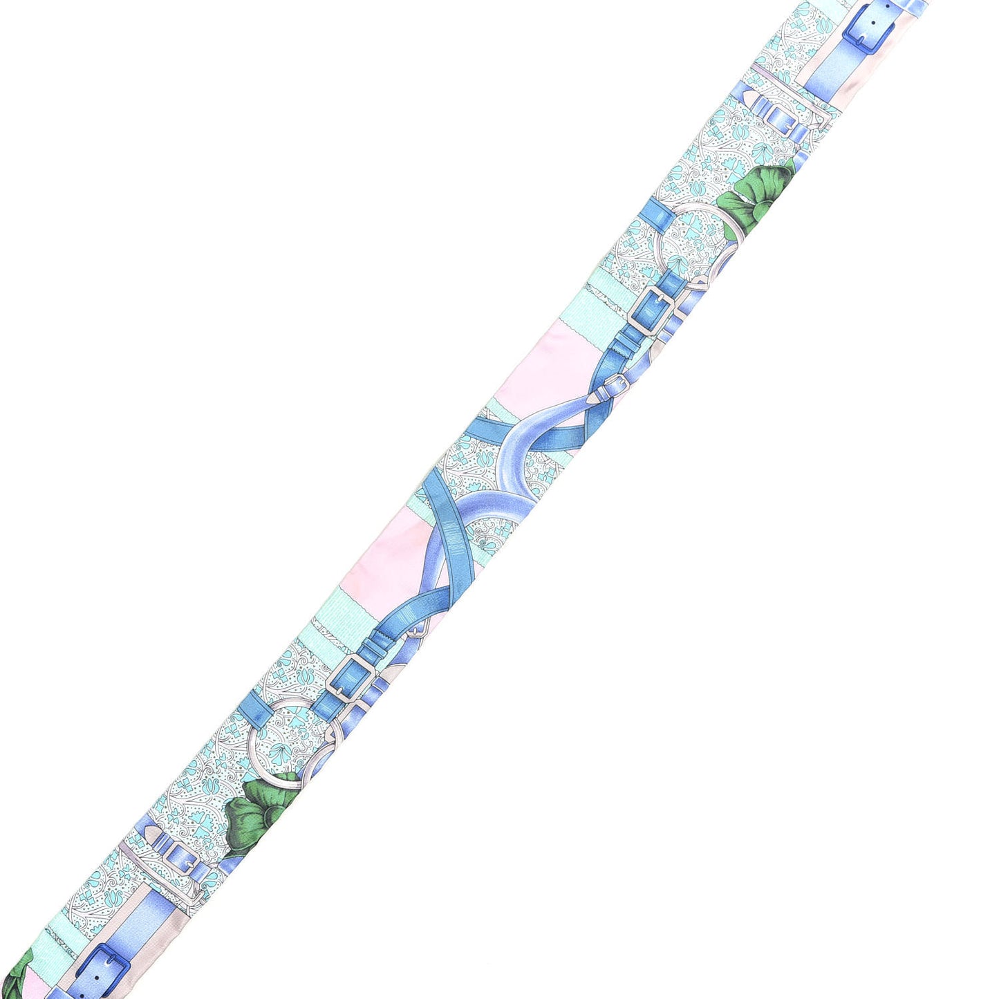 Silk Grand Manege Fleuri Twilly Rose Pale Turquoise Parme