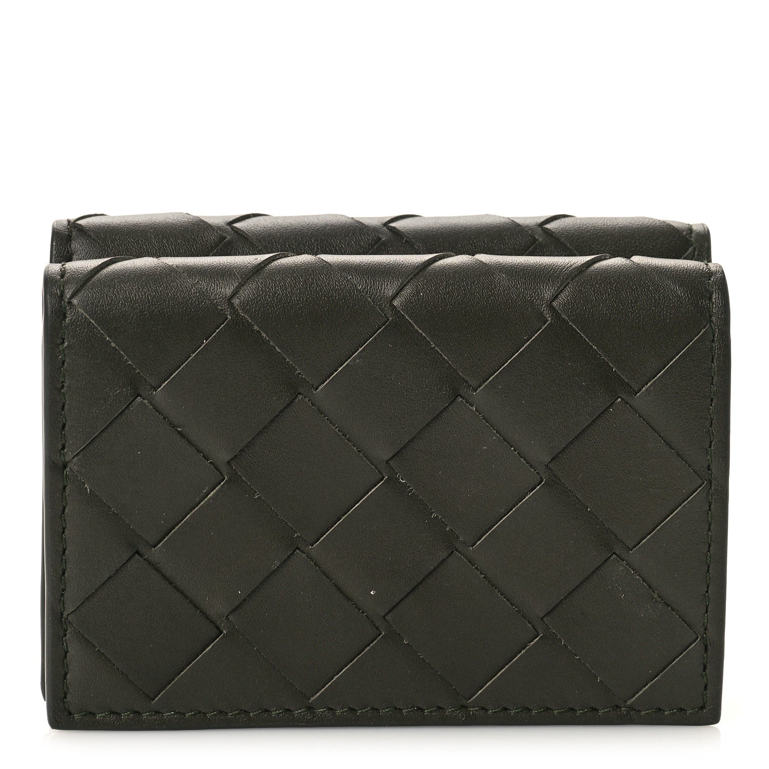 Bottega Veneta Nappa Maxi Intrecciato Tri-Fold Wallet Inkwell 1 of 9