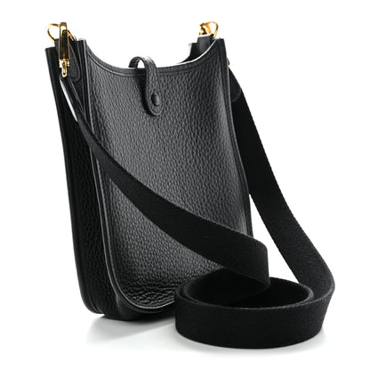 Hermes Taurillon Clemence Evelyne TPM Black 3 of 11