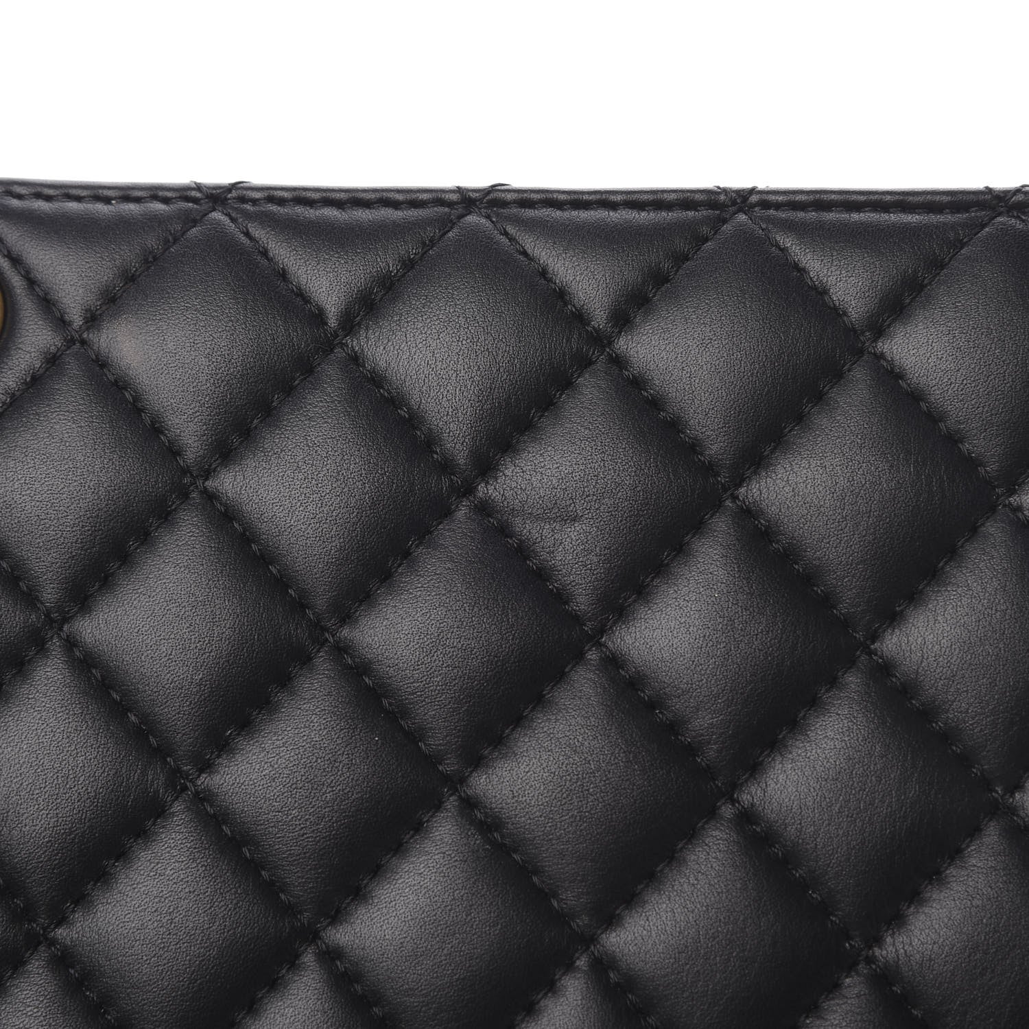 Chanel Calfskin Quilted CC Chain Accordion Tote Black 15 of 16
