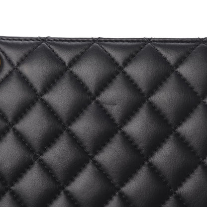 Chanel Calfskin Quilted CC Chain Accordion Tote Black 15 of 16