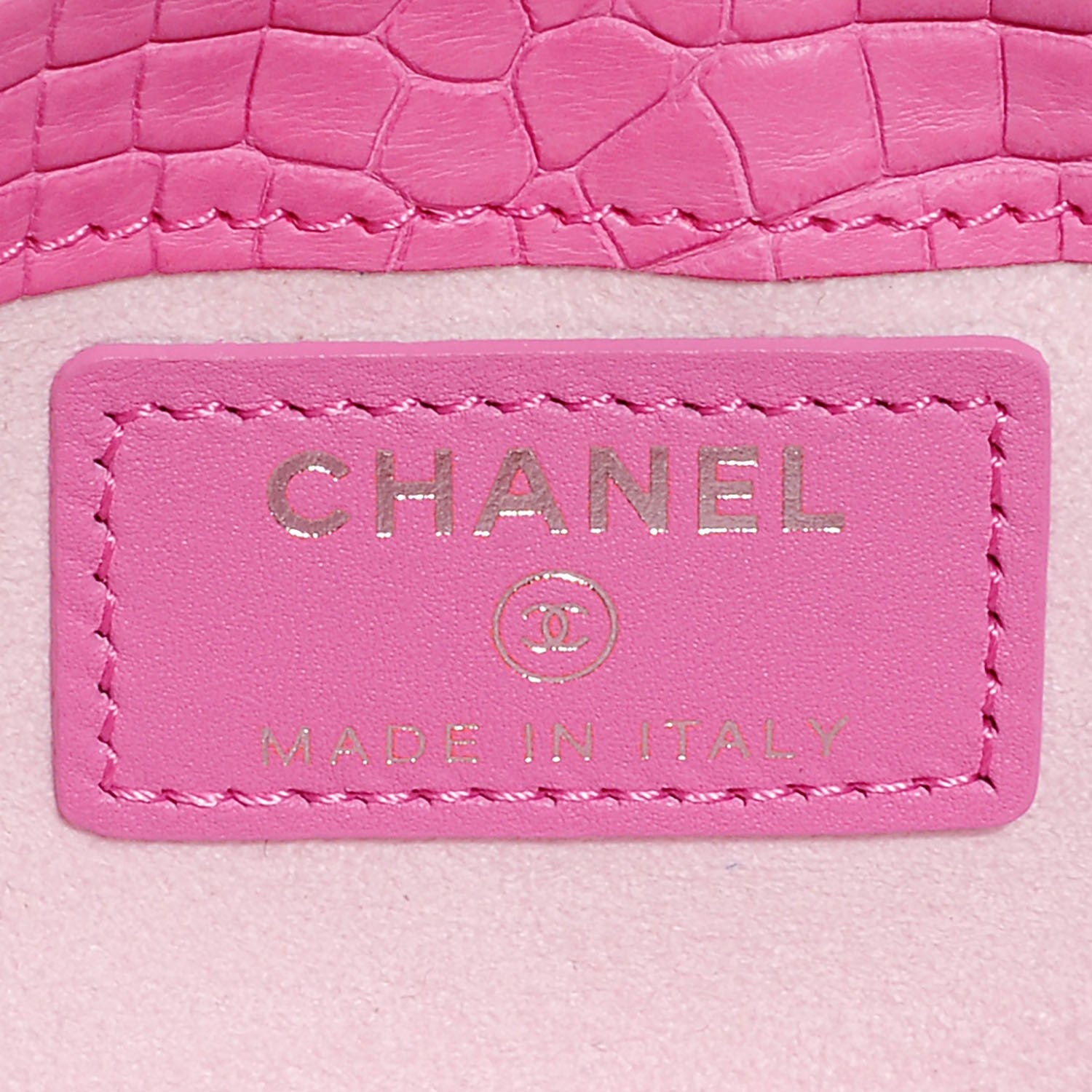 Chanel Alligator Mini Phone Holder Crossbody Bag Pink 6 of 7