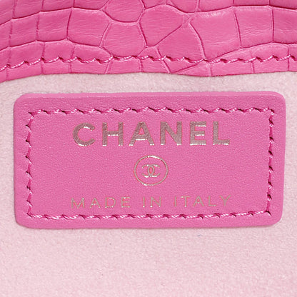Chanel Alligator Mini Phone Holder Crossbody Bag Pink 6 of 7