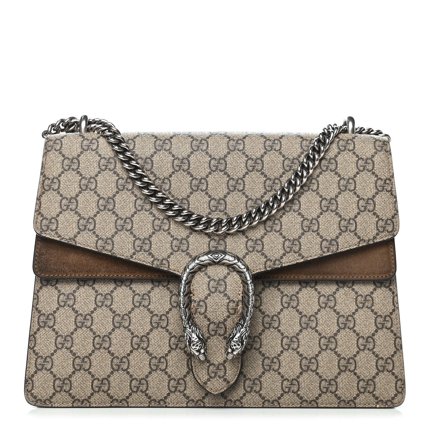 GG Supreme Monogram Medium Dionysus Shoulder Bag Taupe