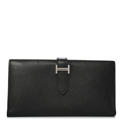 Hermes Epsom Bearn Gusset Wallet Black 1 of 6