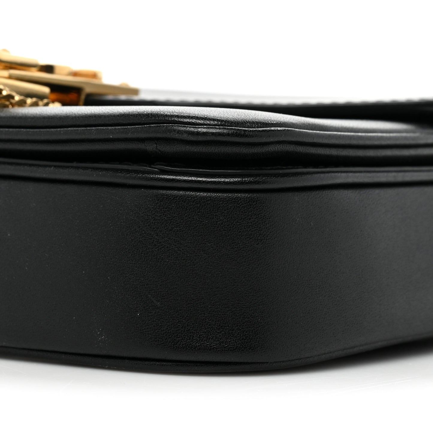 Shiny Calfskin Small Pampille C Bag Black