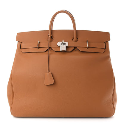 Hermes Togo HAC Travel Birkin 50 Caramel 1 of 11
