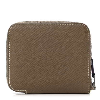 Hermes Epsom Silk'in Compact Wallet Etoupe 1 of 9