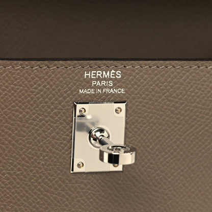 Hermes Epsom Tri-Color Kelly Sellier 25 Etoupe Alezan Biscuit 6 of 11