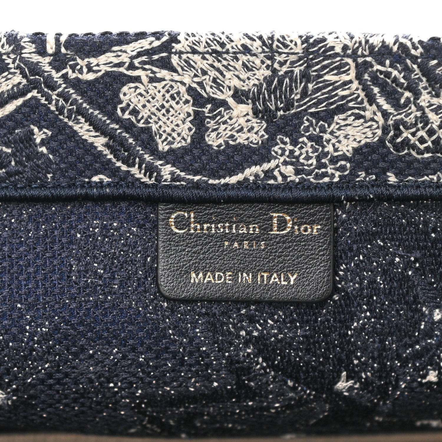 Christian Dior Canvas Embroidered Large Dioriviera Toile De Jouy Reverse Book Tote Blue 6 of 8