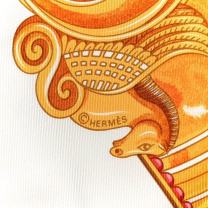 Hermes Silk Monnaies Et Symboles De Parisii Scarf 90 6 of 6