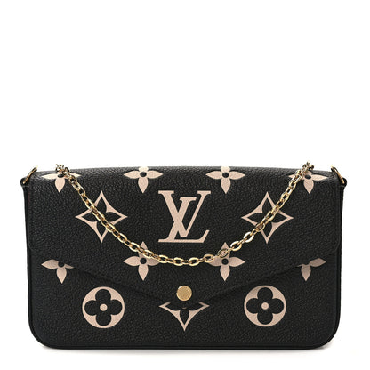 Louis Vuitton Empreinte Monogram Giant Felicie Pochette Black Beige 1 of 11