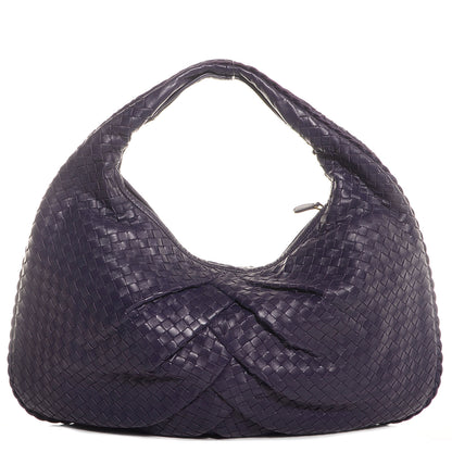 Bottega Veneta Nappa Intrecciato Pleated Large Veneta Hobo Turbolence 1 of 9