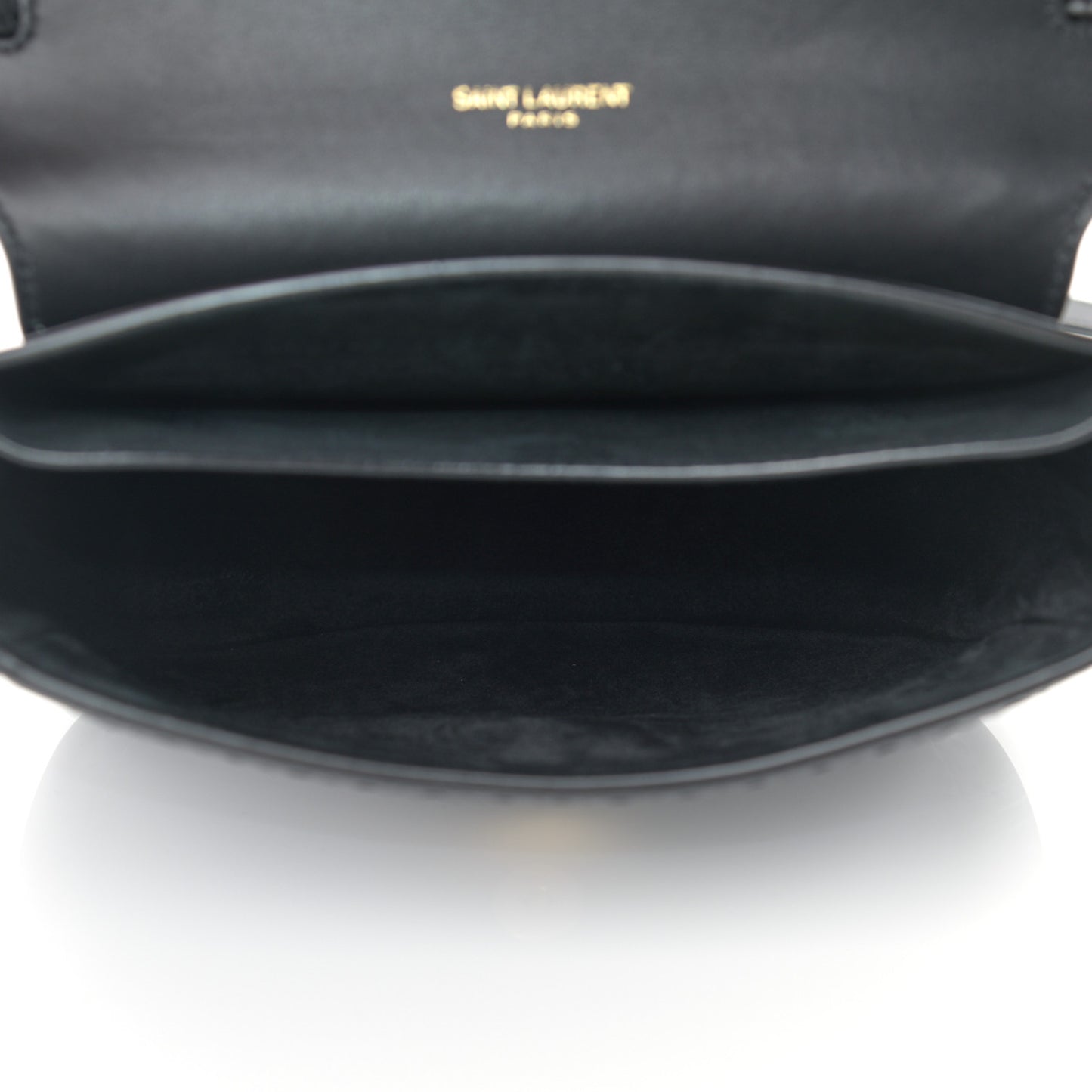 Smooth Calfskin Perforated Classic Monogram Small Kaia Satchel Black