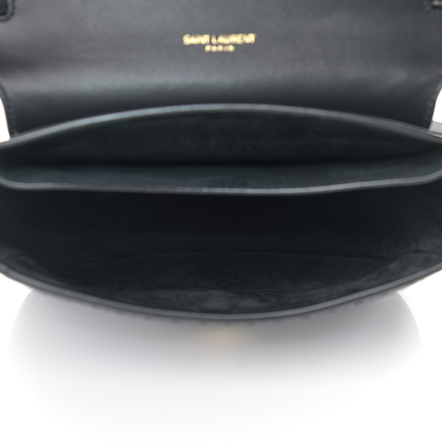 Saint Laurent Smooth Calfskin Perforated Classic Monogram Small Kaia Satchel Black 5 of 10