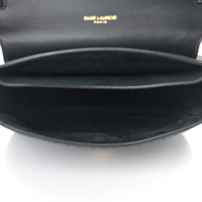 Saint Laurent Smooth Calfskin Perforated Classic Monogram Small Kaia Satchel Black 5 of 10