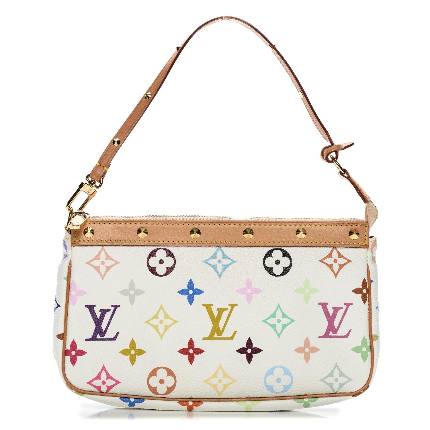 Louis Vuitton Monogram Multicolor Pochette Accessories White 1 of 7