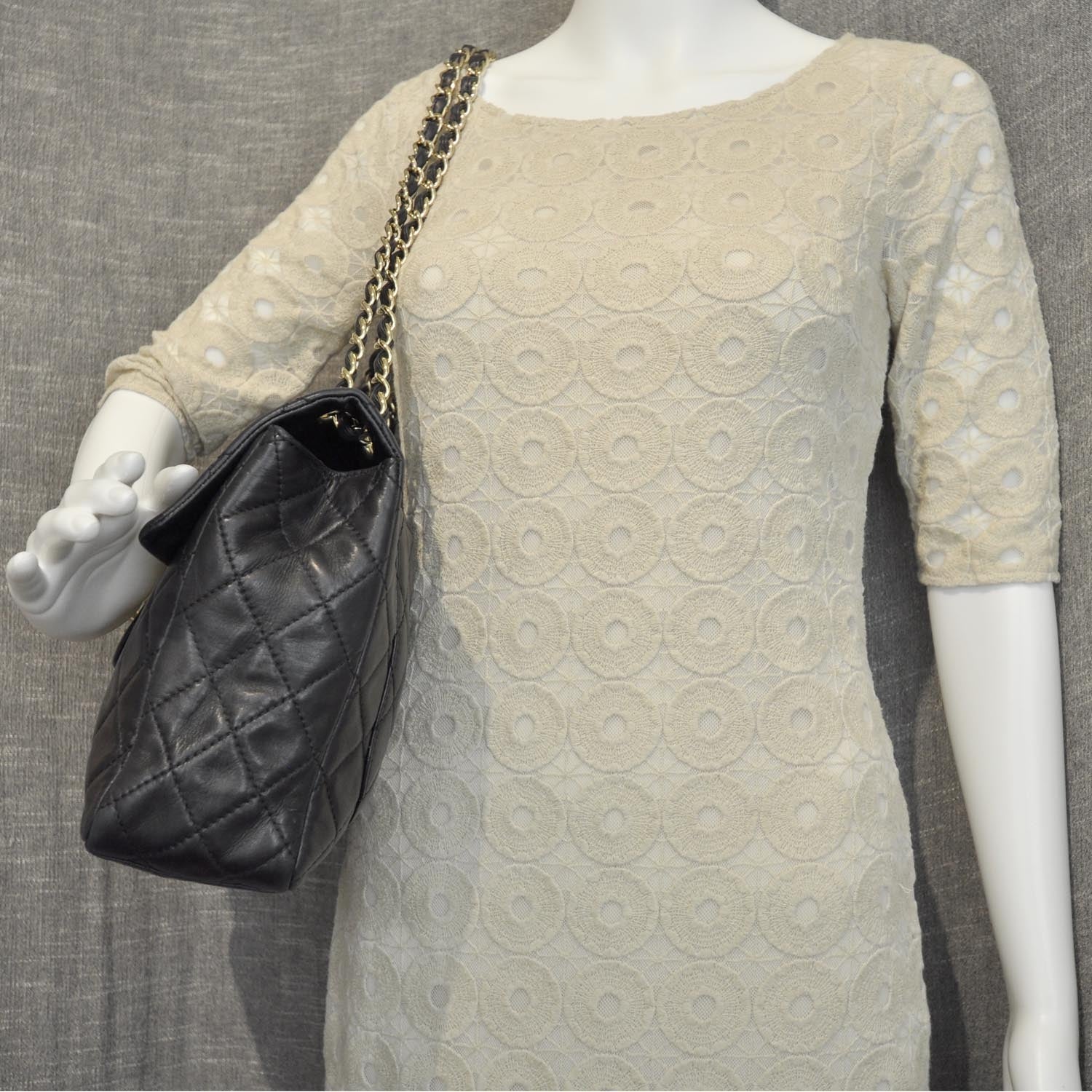 Chanel Lambskin Quilted Maxi Flap Black 2 of 9