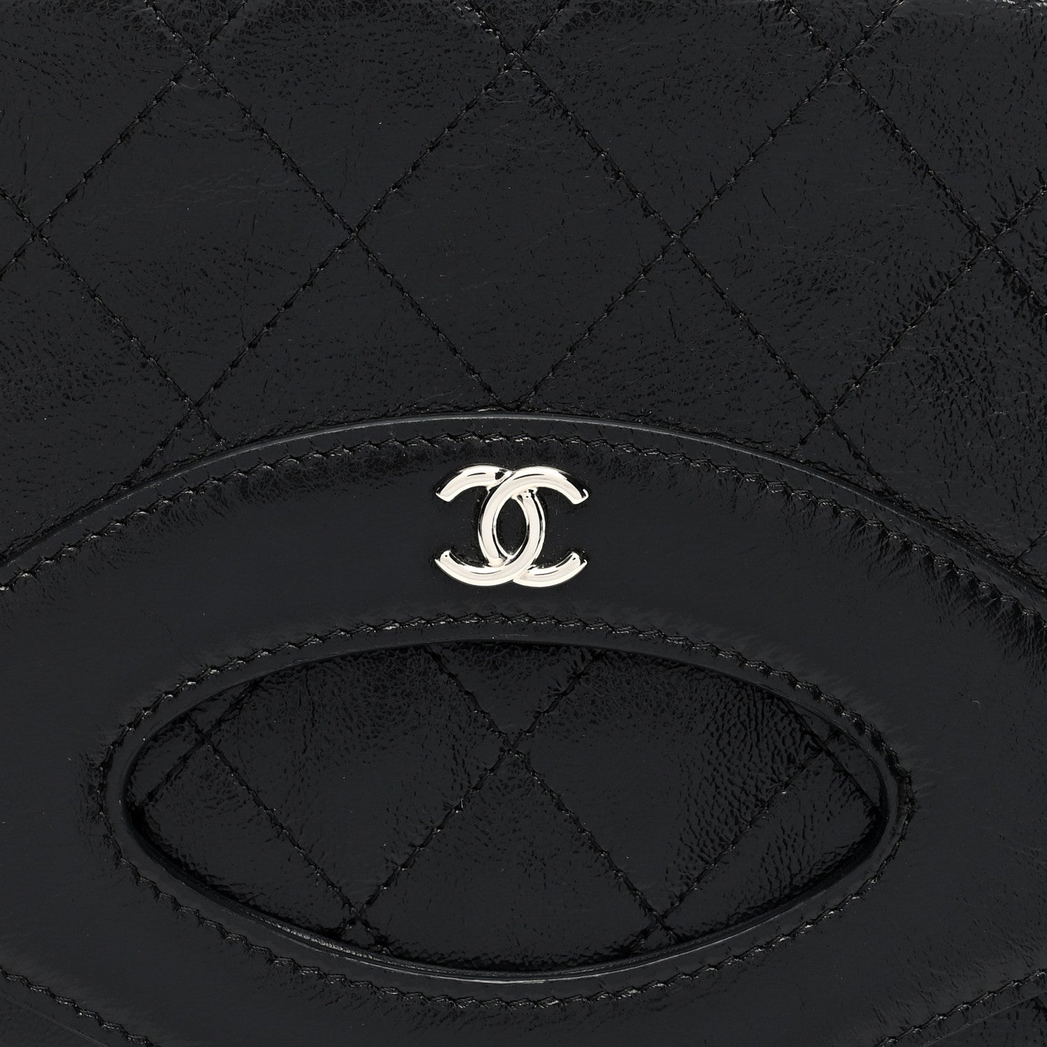 Chanel Shiny Crumpled Calfskin Large 31 Pouch Black 8 of 8