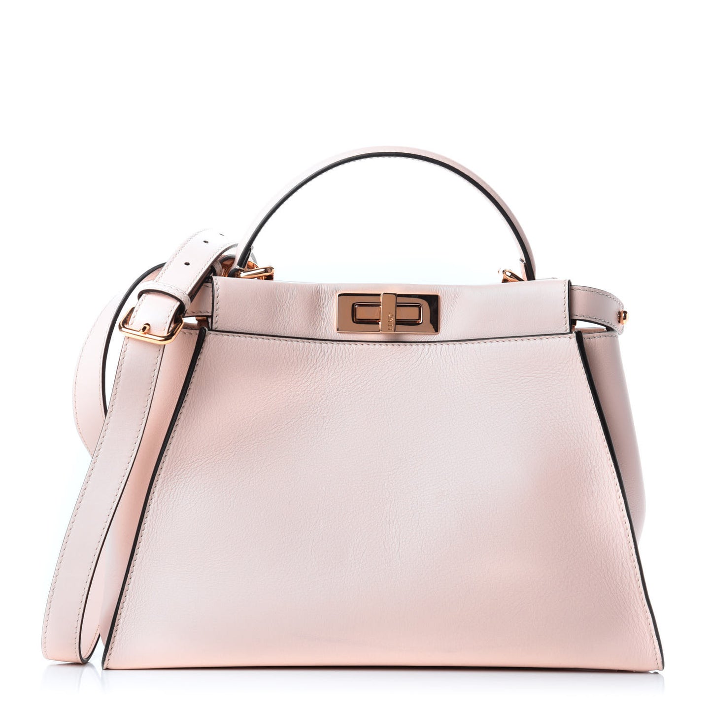Vitello Seta Shiny Nappa Medium Peekaboo Iconic Satchel Egg Shell