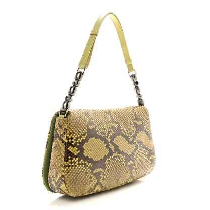 Christian Dior CHRISTIAN DIOR Snakeskin Malice Shoulder Bag Green 3 of 13
