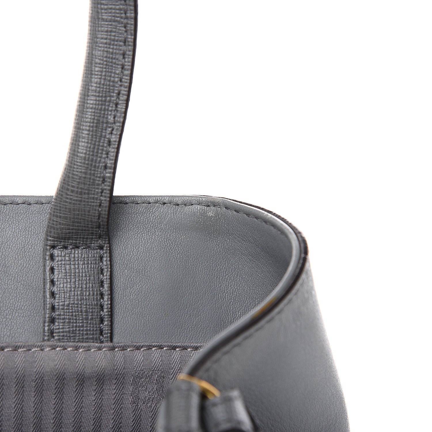 Fendi Vitello Elite Petite 2Jours Tote Grigio Grigio Chiaro 15 of 16